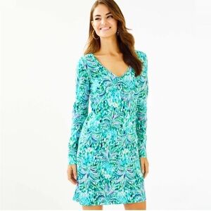 Lilly Pulitzer Emerald Isle Pineapple of My Eye Davie Shift Dress size Large NWT